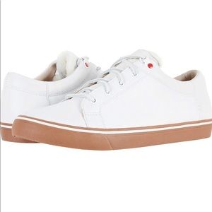 Ugg White Leather Sneaker Brock Luxe